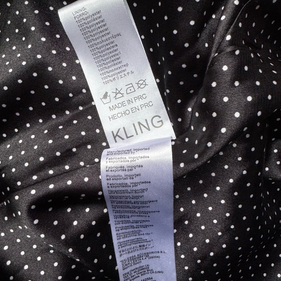 Kling Pink Polka Dot Coat Dress Jacket | Women’s Size M | Tailored Fit - Picture 5 of 9